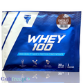 Guiltfree Trec Nutrition Whey 100 chocolate coconut protein powder single-serving sachet in blue packaging