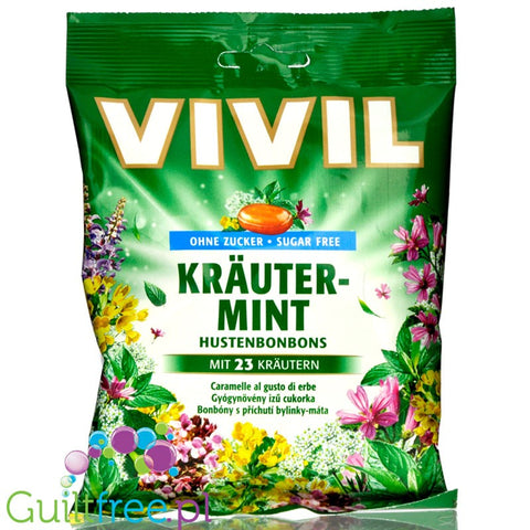 Vivil Herbs & Mint - cukierki bez cukru miętowo-ziołowe z ekstraktem 23 ziół by Vivil (vivil-herbs-mint-cukierki-bez-cukru-mietowo-ziolowe)