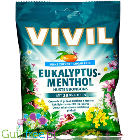 Vivil Euka-Menthol - lodowe cukierki bez cukru z ekstraktem 23 ziół by Vivil (vivil-euka-menthol-lodowe-cukierki-bez-cukru-eukaliptuowo-mentolowe)