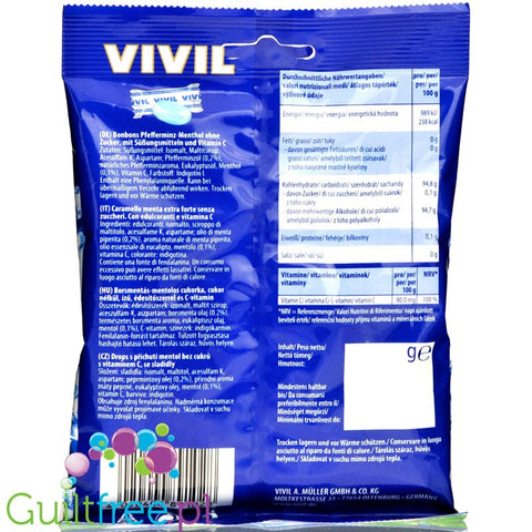 Vivil Extra Stark - extra mocne cukierki lodowe bez cukru z witaminą C by Vivil (vivil-extra-stark-mentolowe-cukierki-lodowe-bez-cukru-z-witamina-c)