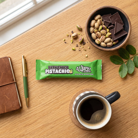 Wispy Nutrition Protein Bar Dark Choco Pistachio - baton proteinowy z ciemną czekoladą i pistacjami by Wispy (wispy-nutrition-protein-bar-dark-choco-pistachio-baton-proteinowy-z-ciemna-czekolada-i-pistacjami)