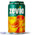 Puszka napoju gazowanego Guiltfree Zevia Orange o smaku pomarańczowym, bez cukru i kalorii, ze stewią.