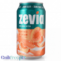 Puszka napoju gazowanego Zevia Peaches & Cream o smaku brzoskwiniowo-śmietankowym, bez cukru i kalorii.