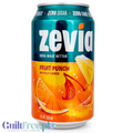 Puszka napoju gazowanego Zevia Fruit Punch bez cukru i kalorii, słodzona stewią, z grafiką owoców na opakowaniu.