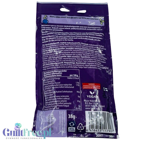 Fazer Xylimax Moomin Pastille Blueberry 38g